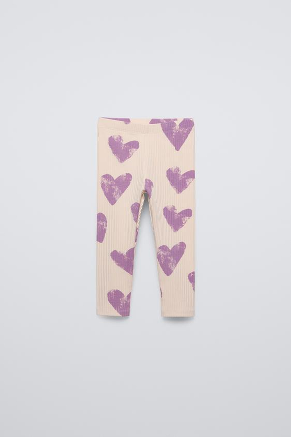 ZARA ЛЕГИНСЫ С ПРИНТОМ, ЭКРЮ