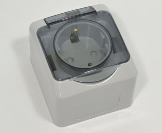 Розетка о/п 1 местн п/герм серый Этюд Lexel Schneider Electric