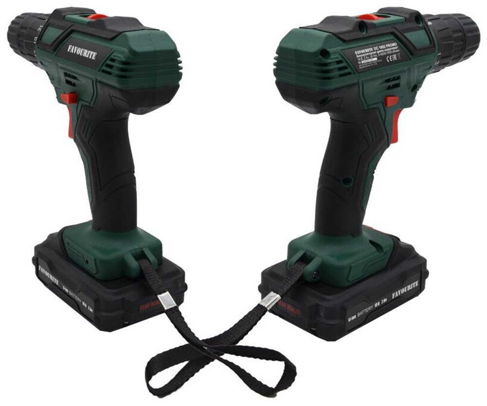 Акк. дрель-шуруповёрт FAVOURITE DC 1802 PROMO 18В, 2Ач, 30Нм Li-ion (101101802)