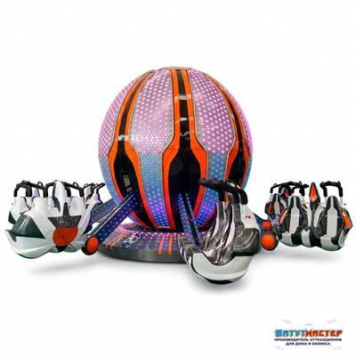 Детская карусель «Танец паука» 8 кабинок, 16 мест, 11×11×4 м