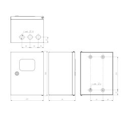 Корпус металлический ЭРА SIMPLE ЩМПг-00 с окном (290х220х175) IP54 У2 серый | Корпуса металлические с монтажной панелью