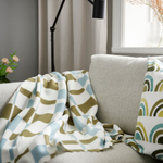 Плед IKEA SVARTFIBBLA (СВАРТФИББЛА), Разноцветный, 120х160 см