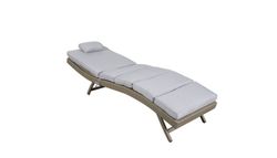 "Лиссабон" шезлонг из искусственного ротанга, цвет соломенный