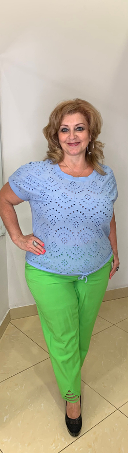 Блузон на кулиске с перфорацией