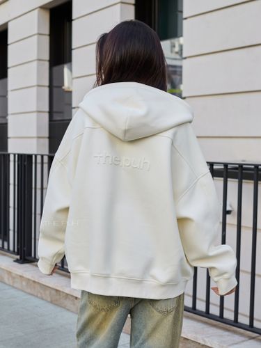 Худи на молнии в молочном цвете