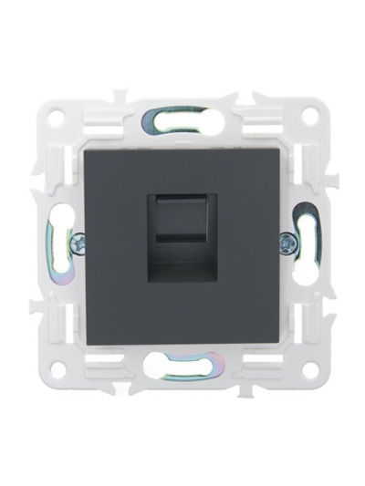 Розетка компьютерная RJ45 кат.5E SKANDY SK-K01G графит IEK SK-K10-1-K53