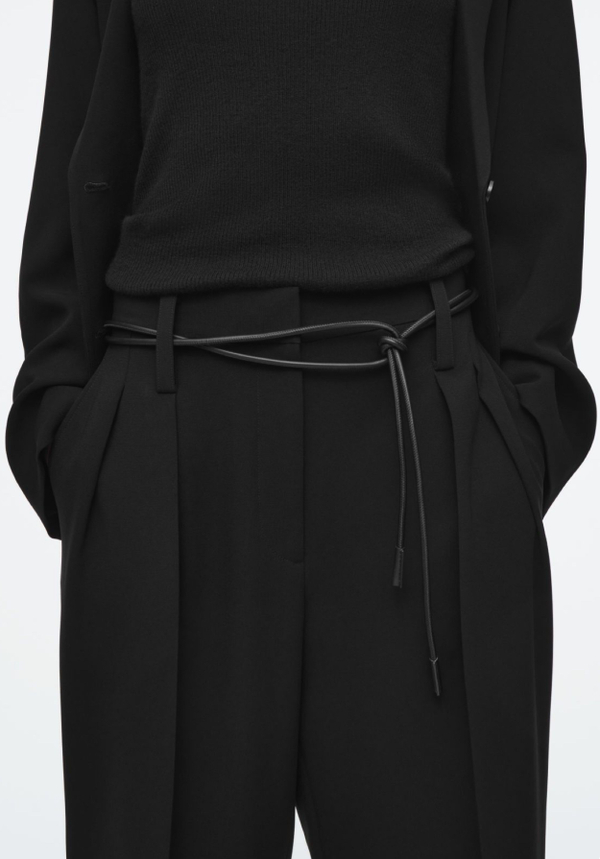 Ремень-шнурок длинный черный