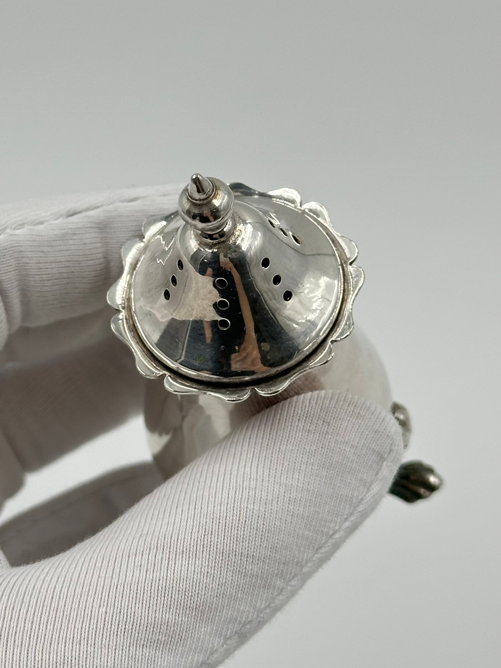 Солонка посеребренная