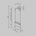 Настенный светодиодный светильник Maytoni Cabaret MOD170WL-L8BS3K1