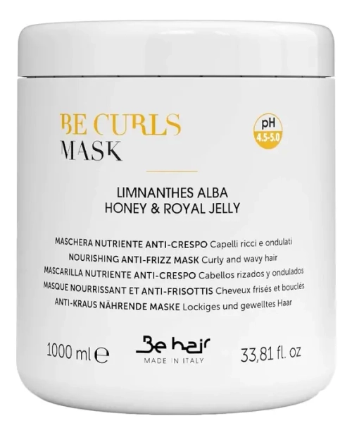 Be Hair Маска для вьющихся и волнистых волос с медом Be Curls Mask Nourishing Anti-Frizz