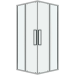 Душевой уголок Grossman Cosmo 80х80 300.K33.02.8080.10.00 профиль Хром стекло прозрачное