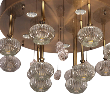 Люстра потолочная MANNE PL.7442-12+5(BR) d60