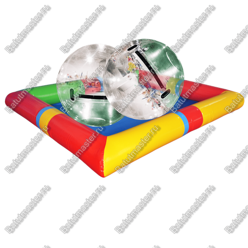 Бизнес-набор: Бассейн 6*6 м (1 шт), Водный шар ТПУ (3 шт), насос (1 шт)