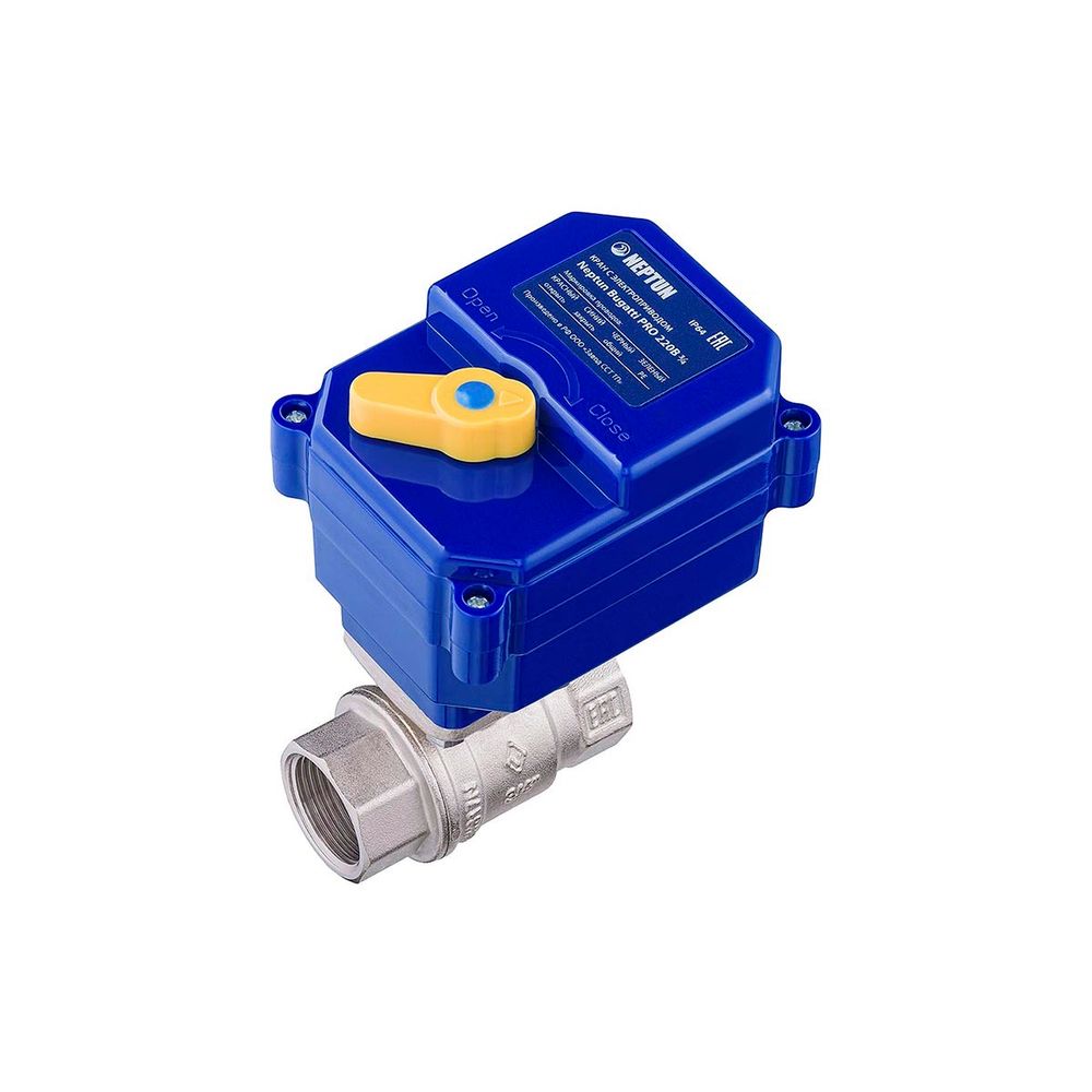 Bugatti Pro 220В 3/4&quot; шаровой кран с электроприводом Neptun