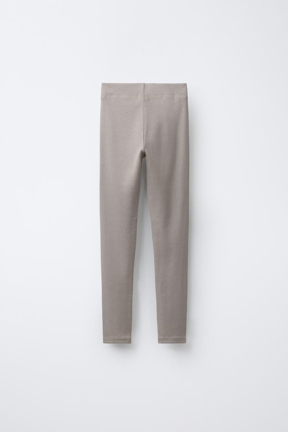 ZARA ЛЕГИНСЫ В РУБЧИК ИЗ МОДАЛА С ЭТИКЕТКОЙ, СЕРО-КОРИЧНЕВЫЙ