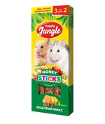 Палочки для крупных / мелких грызунов Happy Jungle J213 медовый микс 6шт. 90 г