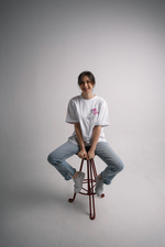 Футболка сердце с цветами