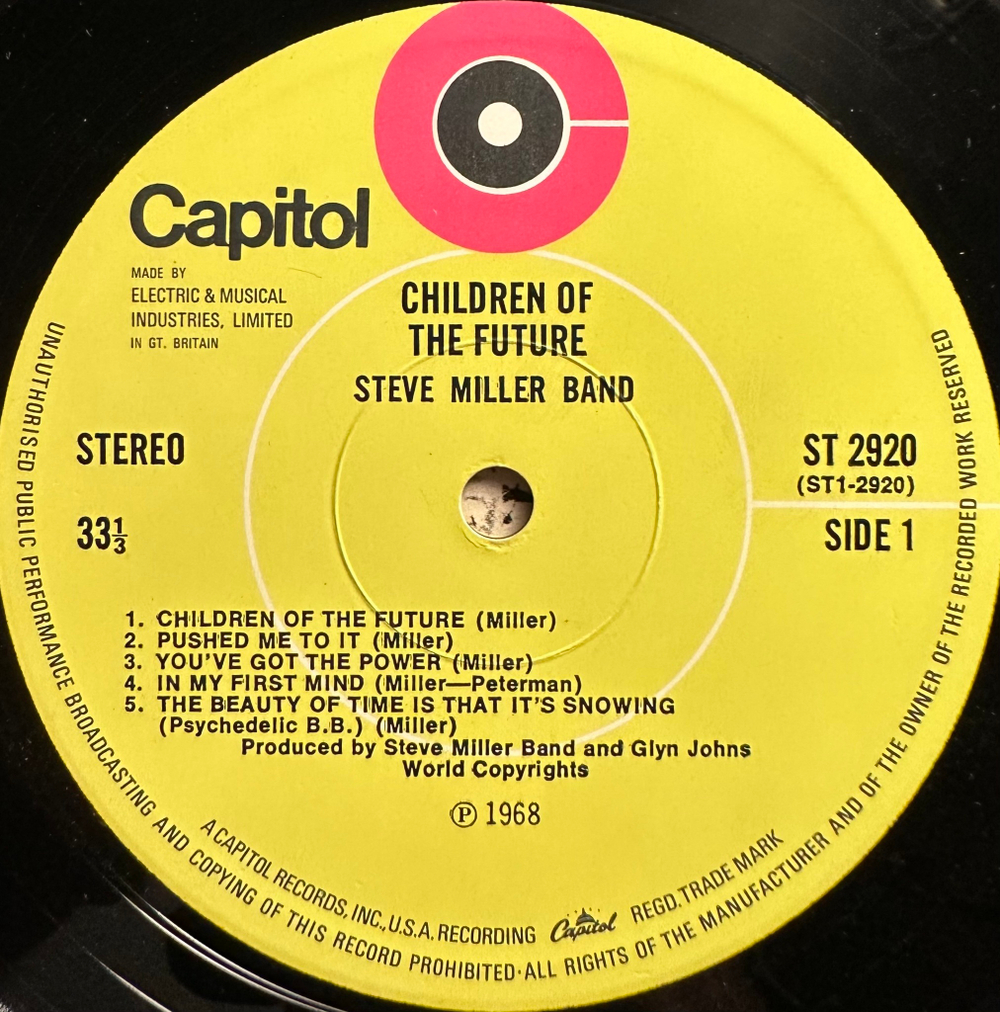 Steve Miller Band - Children Of The Future (Англия 1968г.)