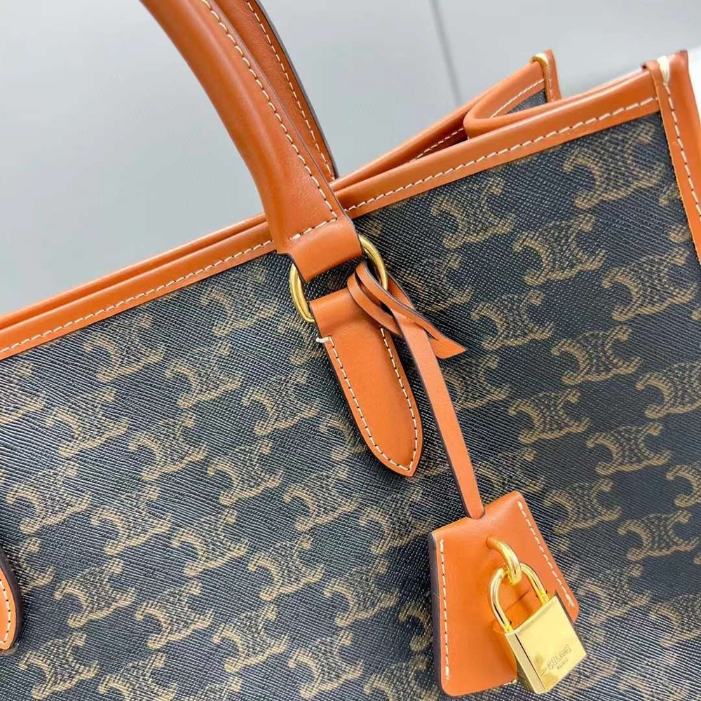 Celine Mini Horizontal Cabas In Triomphe Canvas