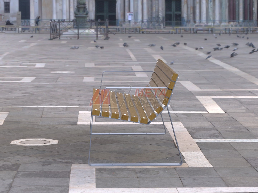 Скамейка Брюссель Line с подлокотниками