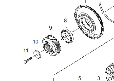 Шестерня КПП на МАН ТГА 81552020011 б.у.