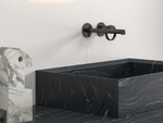 Смеситель для раковины Gessi Anello, настенный, короткий излив, встраиваемый, цвет Black Metal Brushed PVD