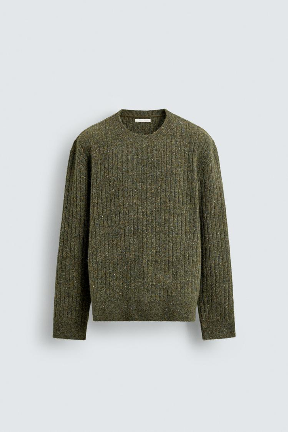 ZARA СВИТЕР В РУБЧИК С ПУГОВИЦАМИ, ЗЕЛЕНЫЙ