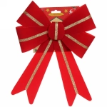 Бант на ёлку «Праздничный» 21*31 см, Красный