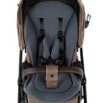 Детская коляска Roan Sol Vintage Leather 2.0 3 в 1 с автокреслом Tutis Elo Lux EduSky Black SL/11/L Camel/Black/руч.Тем.коричневый