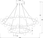Подвесная люстра Arte Lamp DEXTER A3619SP-48BK