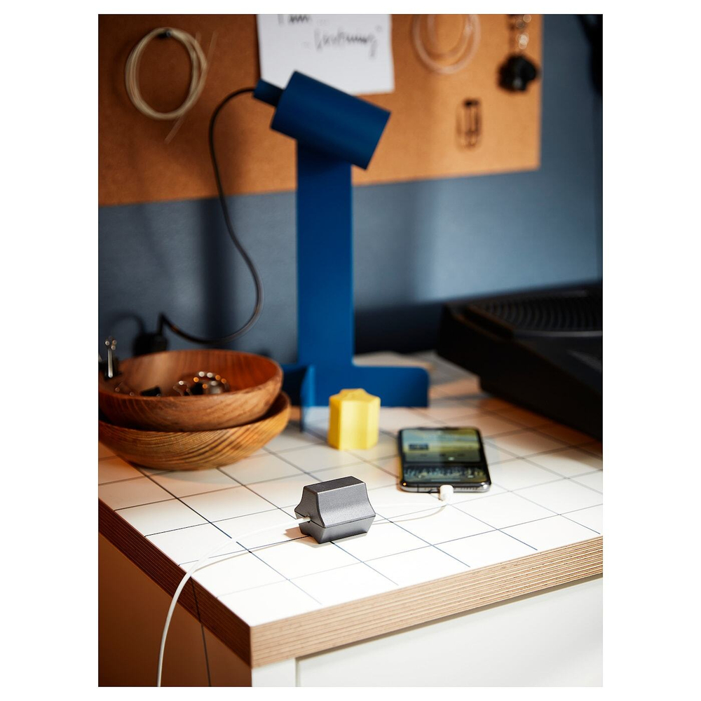 IKEA HAVSKÅL  (ИКЕА ХАВСКÅЛ)  -  2 шт, USB-кабель с грузом, черный/желтый