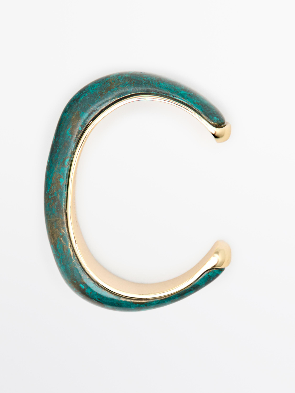 Massimo Dutti Спиралевидный браслет, фисташково-зеленый