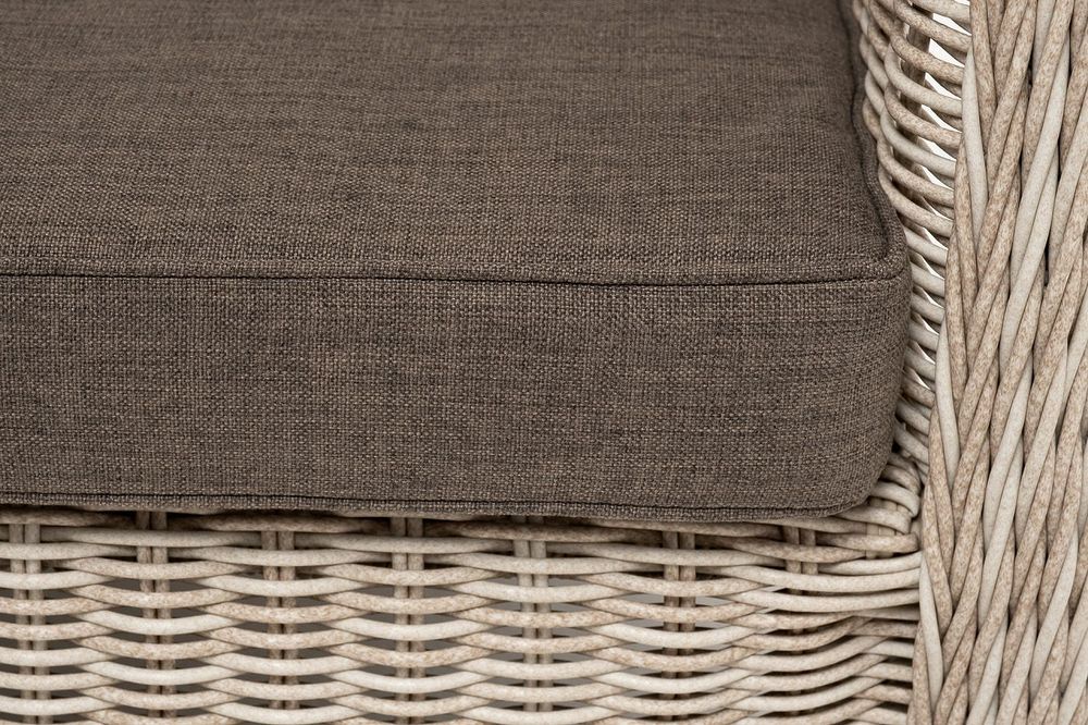 "Гляссе" диван трехместный из искусственного ротанга, цвет бежевый