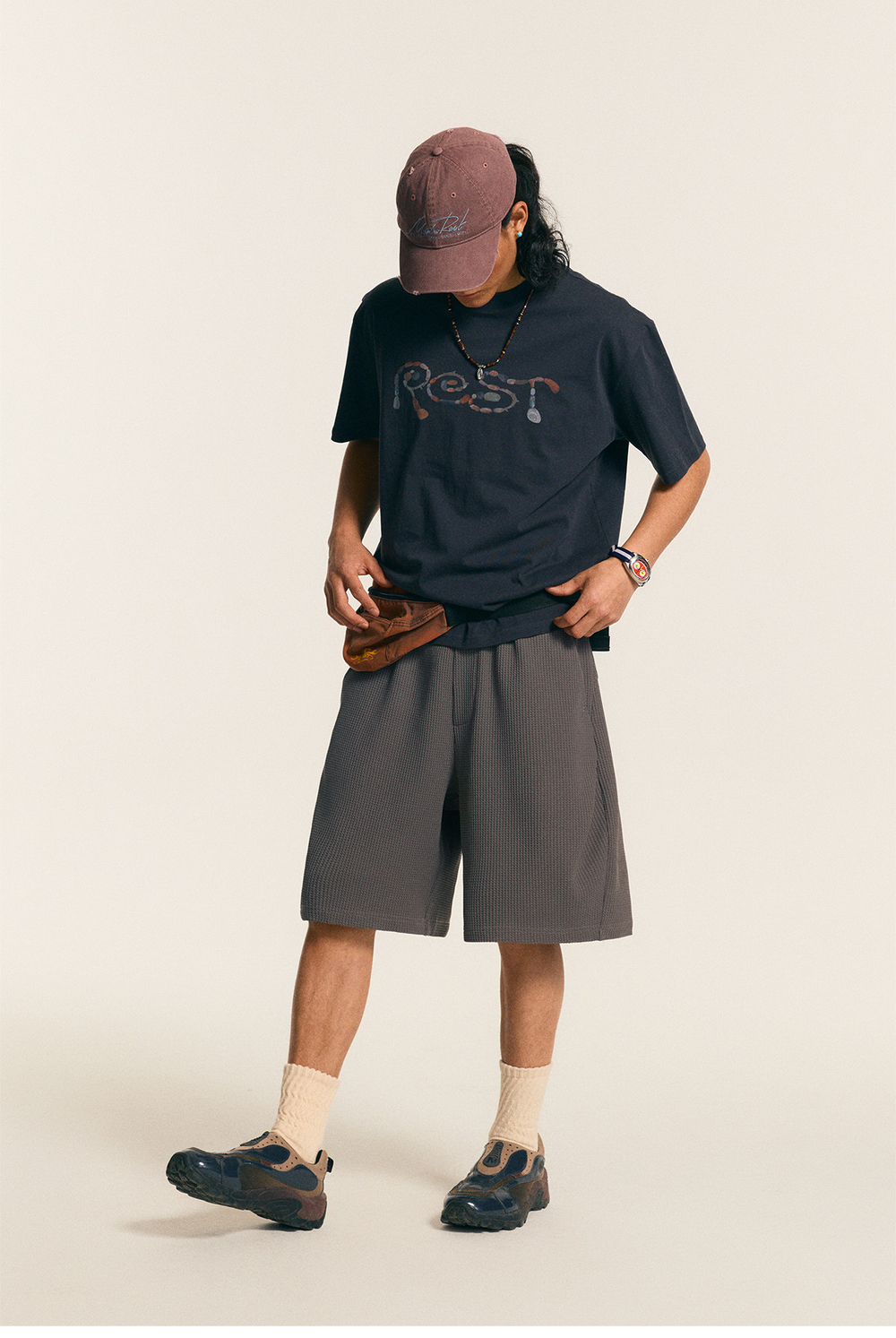 Шорты Nothomme Monterest Waffle коричневый