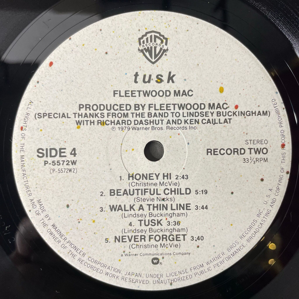 Винтажная виниловая пластинка LP Fleetwood Mac Tusk (Japan 1979) (Obi) Never Make Me Cry
