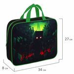 Папка на молнии с ручками BRAUBERG А4, 1 отделение, полиэстер, 80 мм, "Night warrior", 272183