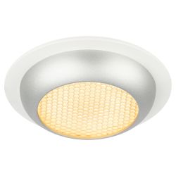 Светильник встраиваемый ЭРА KL111 WH/SL под лампу GX53 белый/серебро матовый