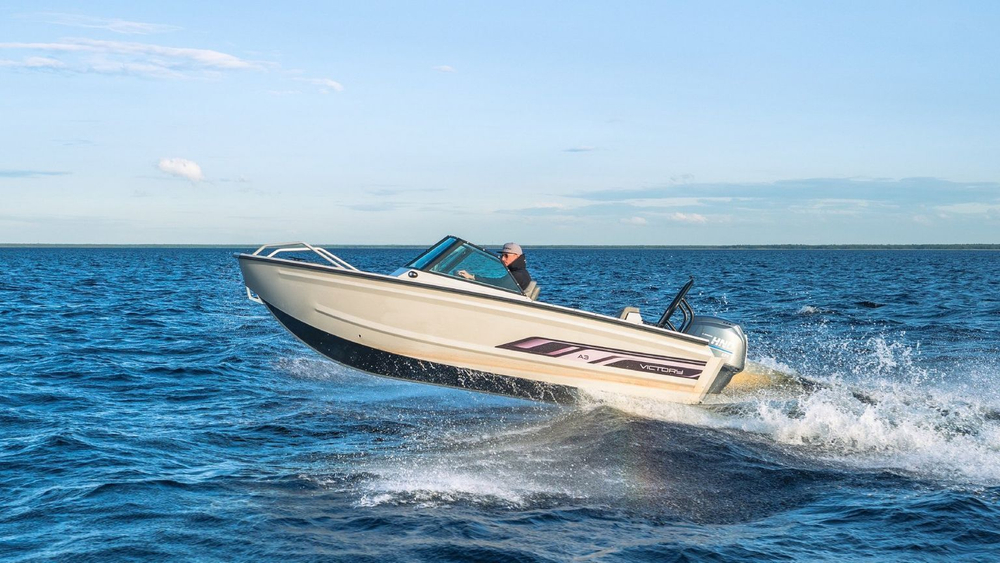 Моторная лодка, Viсtory A3, серо-синий с Suzuki DF50ATL