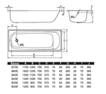 Стальная ванна BLB Europa B20E22001, 120х70