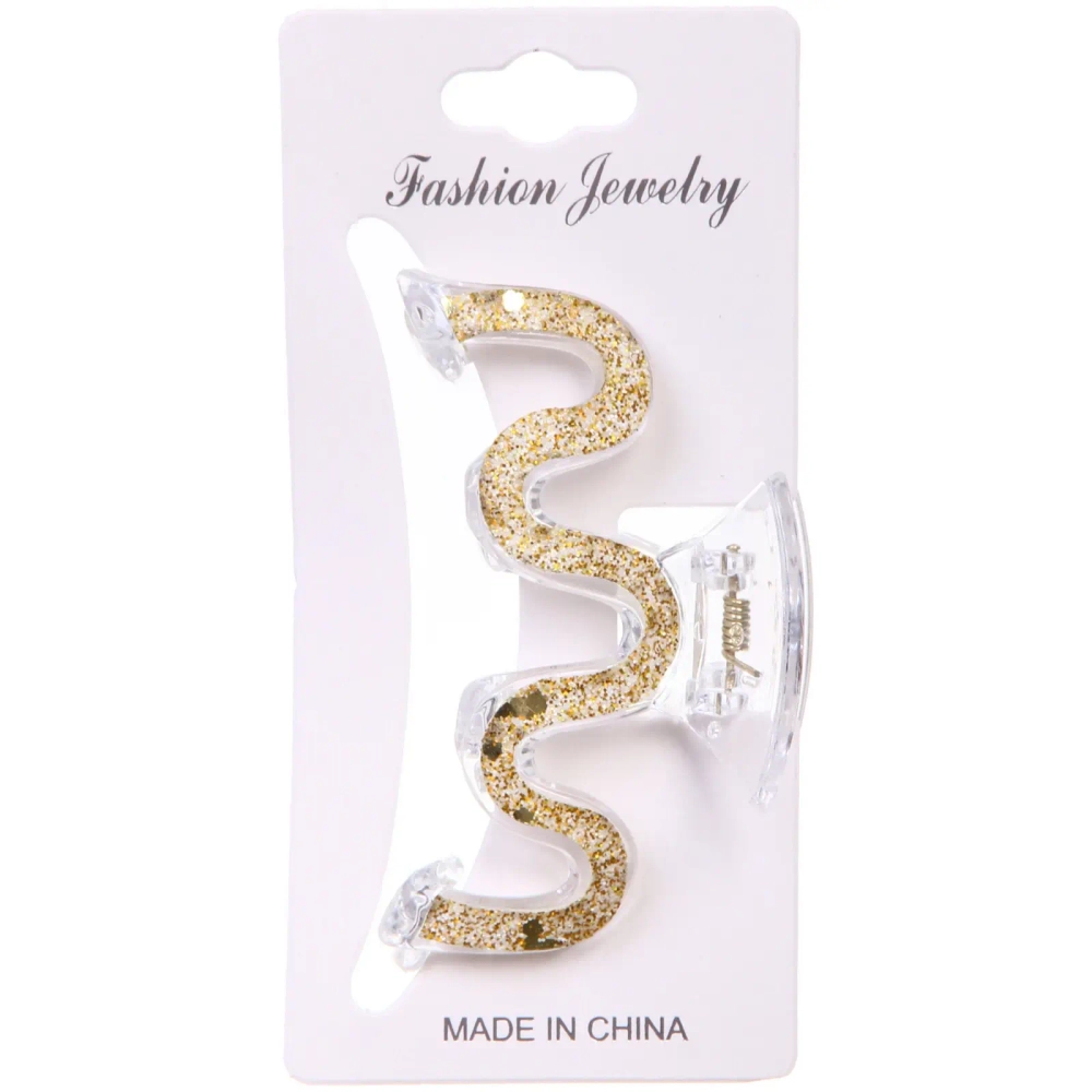 Заколка - краб для волос на блистере «FANTEO», шесть цветов в ассортименте, 9см