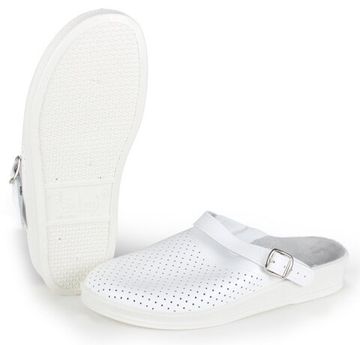 Сабо муж. нат. кожа (белый)