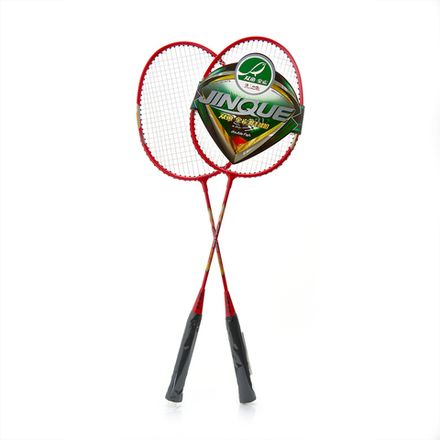 Набор для бадм. DOUBLE FISH JINQUE 1308, для начинающ.,стал. стерж, алюм. обод, со струнами, красный