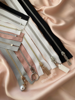 Молния Розовая серебро неразъемная 50 см