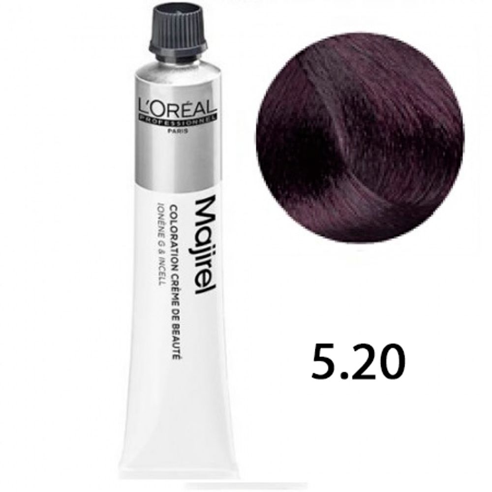 L&#39;Oreal Professionnel Majirel 5.20 Светлый шатен интенсивный перламутровый 50мл