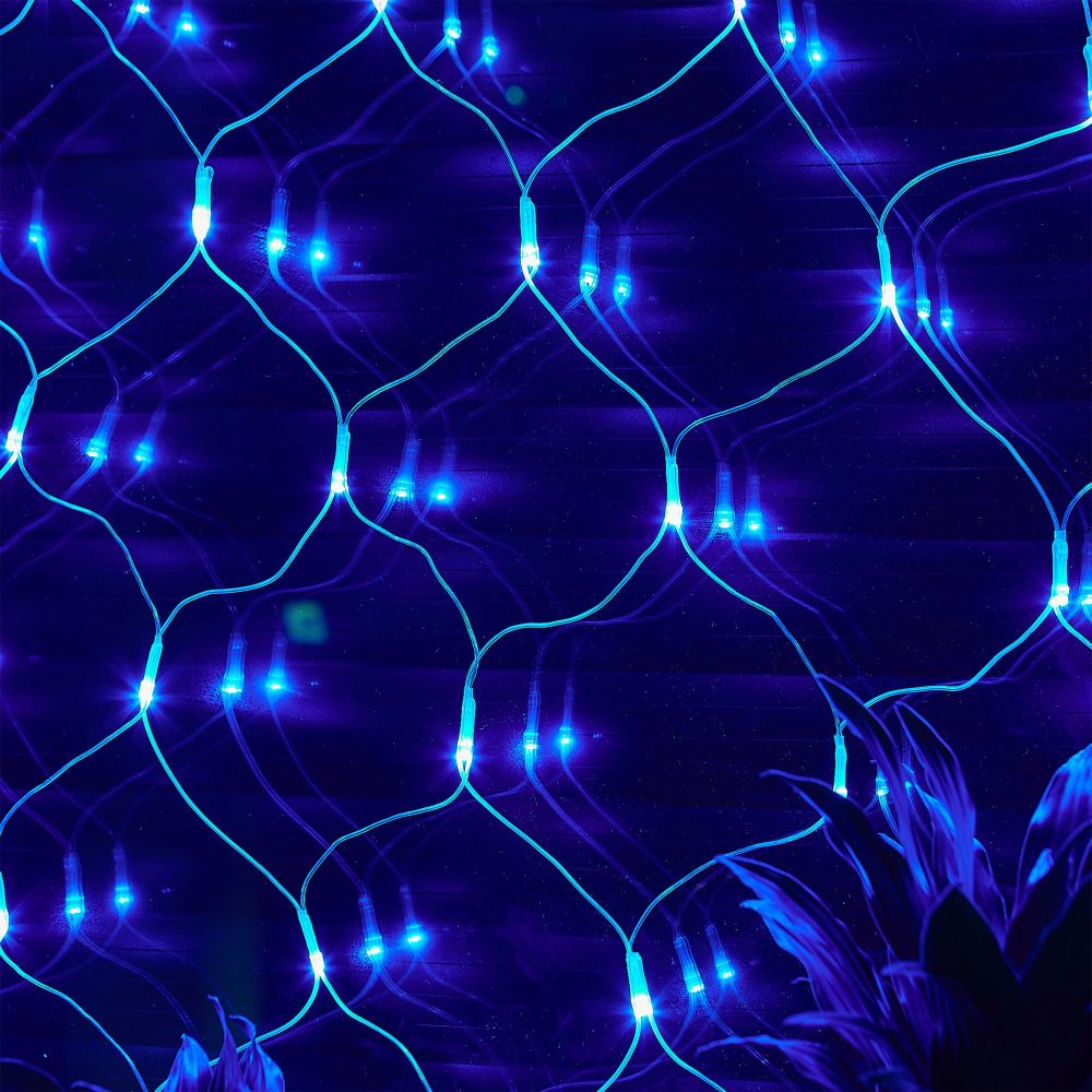 ULD-N2520-240-DTA BLUE IP20 Сетка светодиодная с контроллером. 240 светодиодов. 2.5х2 м. синяя. IP20. провод прозрачный