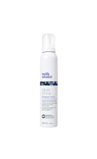 Milk Shake SILVER SHINE whipped cream/ Кондиционирующие крем-сливки с пигментом для осветленных и седых волос