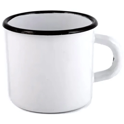 Кружка эмалированная 0,25л белая/слоновая 40104-022