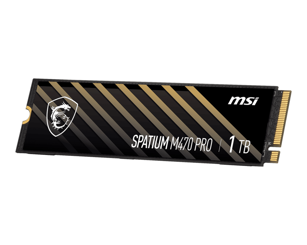 Твердотельный накопитель 1000Gb SSD MSI SPATIUM M470 PRO PCIe 4.0 NVMe M.2 1TB R6000Mb/s W4500MB/s