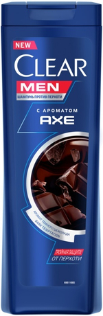 CLEAR Men Шампунь мужской против перхоти Axe Dark Temptation с ароматом темного шоколада, 380 мл (6553)