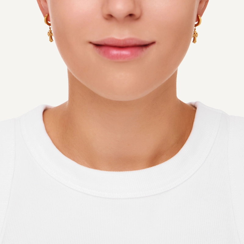 Серьги Благородные Крестики